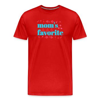 Le texte préféré de maman La personne préférée de maman Lieblin - T-shirt bio Premium Homme - rouge - Devant - Damien (186cm)