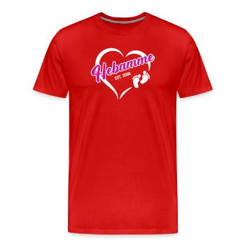 Hebamme 2026 Beruf Hebammenstudium Geburtshilfe - Männer Premium Bio T-Shirt - Rot - Vorne - Damien (186cm)