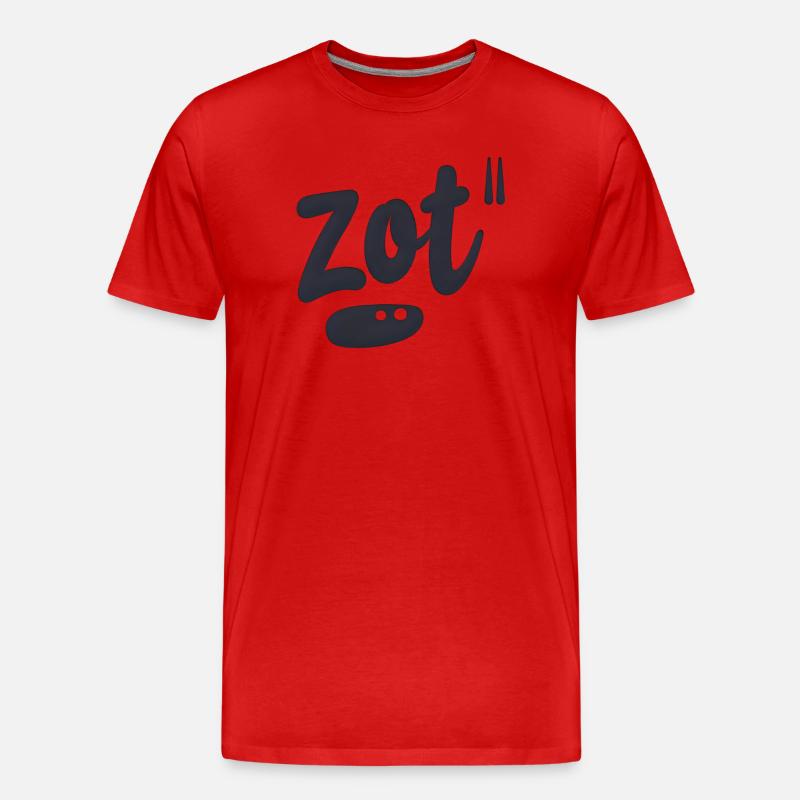 Crazy. Antwerp dialect - Men's Premium Organic T-Shirt - red