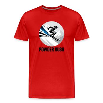 Ski Downhill Race Slope Winter Snow - Men's Premium Organic T-Shirt - red - Front - Damien (186cm)