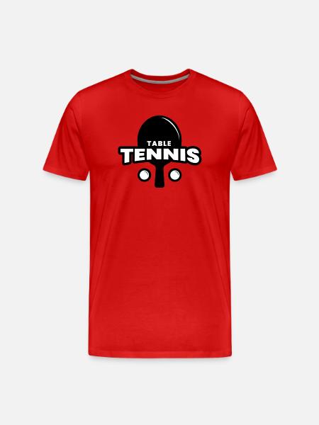 table tennis - T-shirt bio Premium Homme - rouge