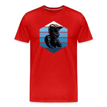 Clear Motocross Message - Men's Premium Organic T-Shirt - red - Front - Damien (186cm)