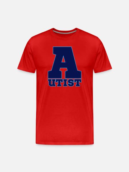 autistic - Men's Premium Organic T-Shirt - red