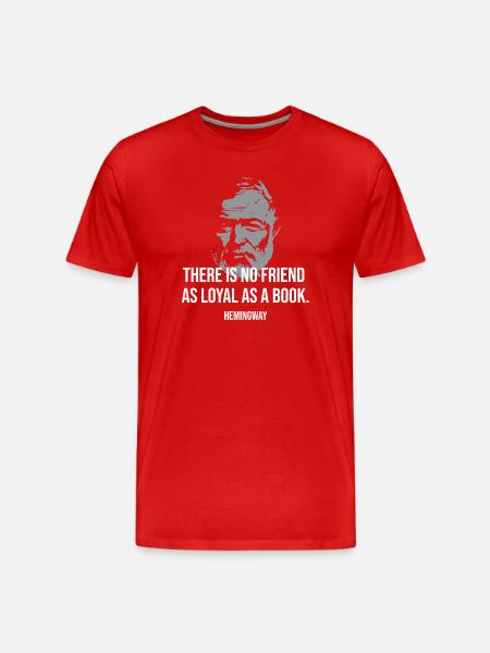 Ernest Hemingway quote on friends - Men's Premium Organic T-Shirt - red