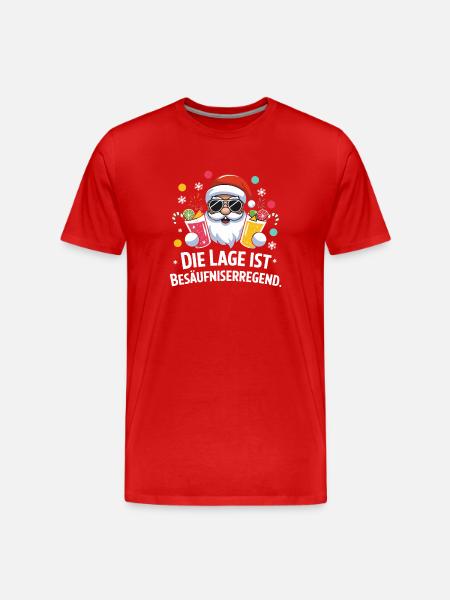 The location is drunkenly funnier - Men's Premium Organic T-Shirt - red