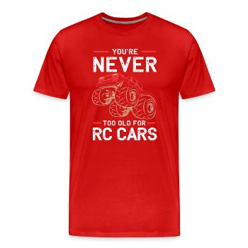Voiture jouet RC - T-shirt bio Premium Homme - rouge - Devant - Damien (186cm)