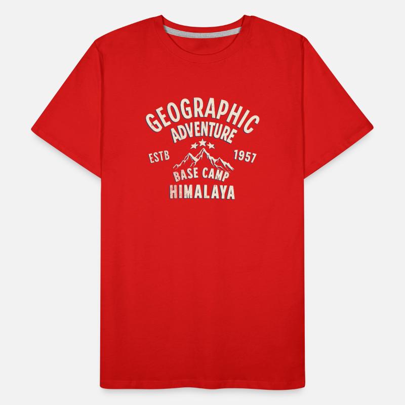 Himalaya-Abenteuer-Geographie-Patch Männer Premium Bio T-Shirt