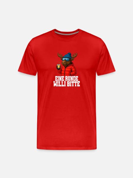 Après Ski Party - Willi Schnaps , Obstler - Men's Premium Organic T-Shirt - red