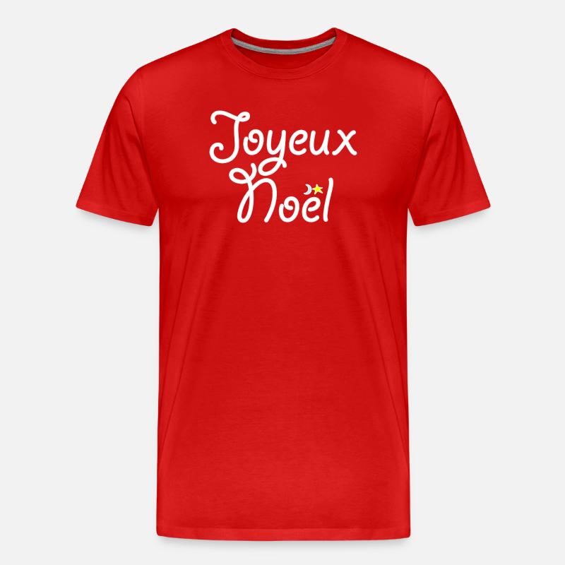 Frohe Weihnachten - Männer Premium Bio T-Shirt - Rot
