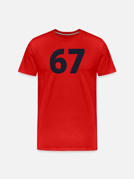 6 7 – Flämische Jugendwortgestaltung - Männer Premium Bio T-Shirt - Rot