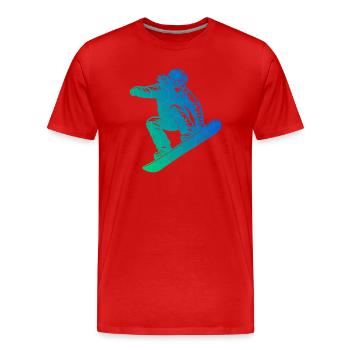 Direkte Snowboard Aussage - Männer Premium Bio T-Shirt - Rot - Vorne - Damien (186cm)