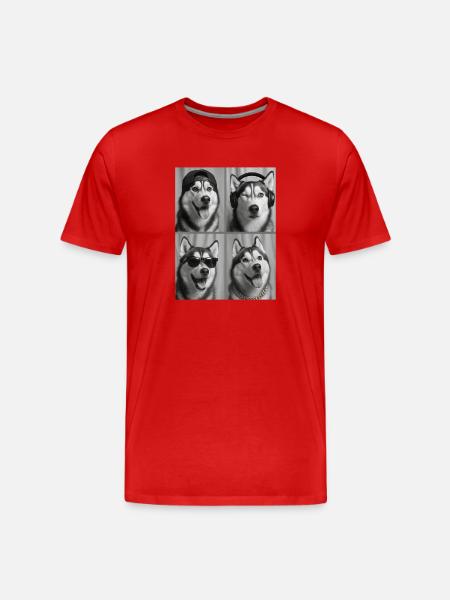 Husky - Men's Premium Organic T-Shirt - red