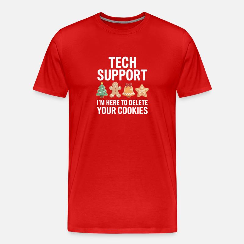 Technische Support-Cookie-Löschung - Männer Premium Bio T-Shirt - Rot