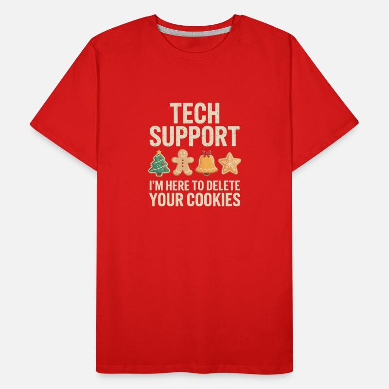 Tech Support Cookies Meme Tee Männer Premium Bio T-Shirt