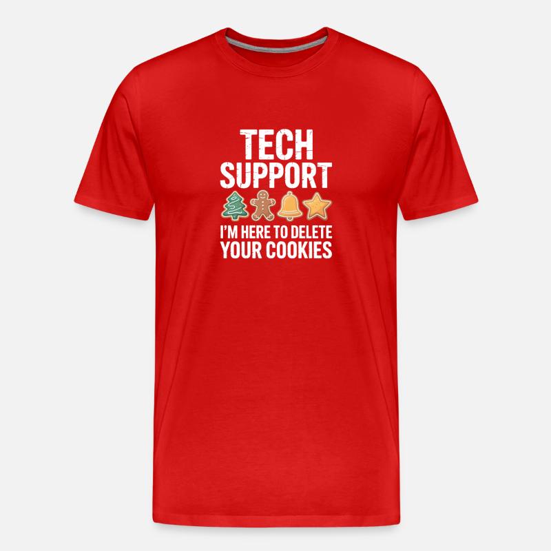 Tech Support Cookie Cleanup - Men's Premium Organic T-Shirt - red