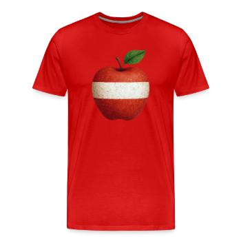 Autriche - T-shirt bio Premium Homme - rouge - Devant - Damien (186cm)