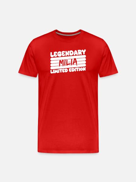 Name Milia - Men's Premium Organic T-Shirt - red