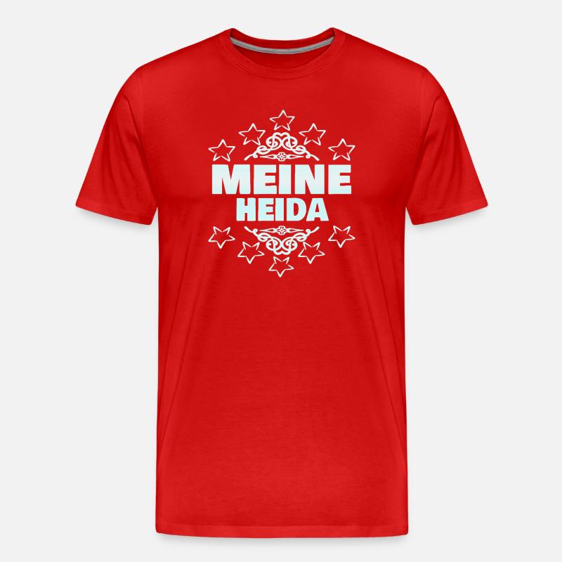 Heida - Männer Premium Bio T-Shirt - Rot