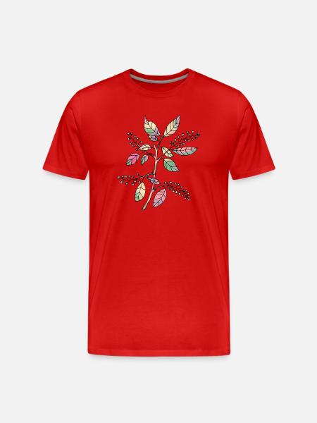 Flowers - Men's Premium Organic T-Shirt - red