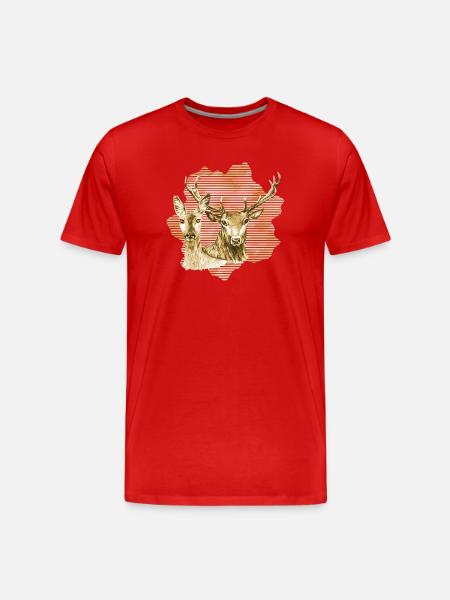 Deer and doe - Men's Premium Organic T-Shirt - red