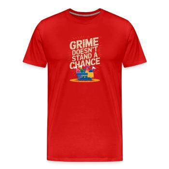 La crasse n’a aucune chance Lustiger Putz Spruch - T-shirt bio Premium Homme - rouge - Devant - Damien (186cm)
