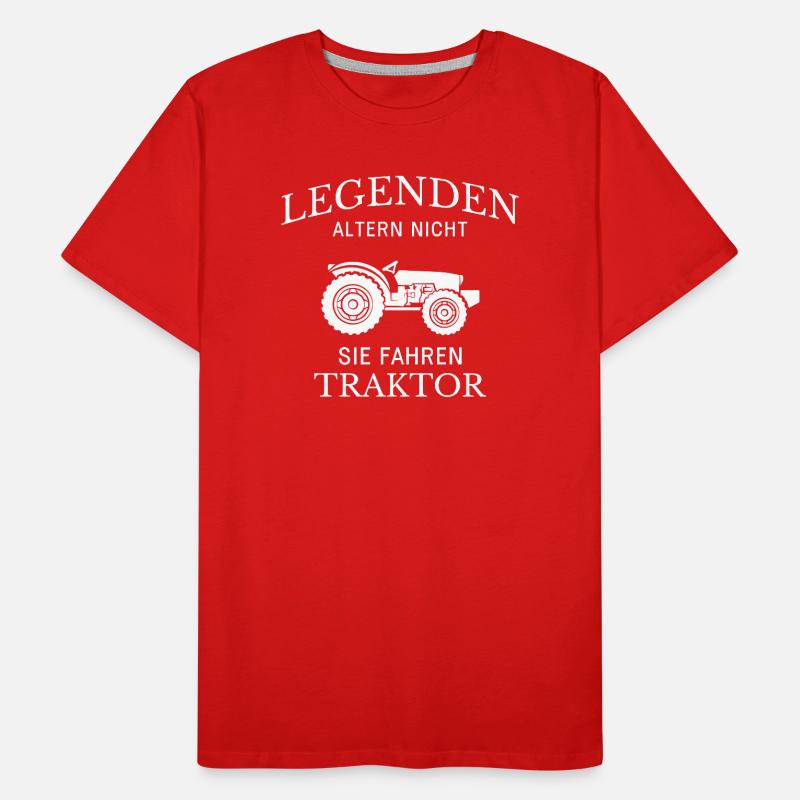 Legends Driving Tractor Saying Men's Premium Organic T-Shirt