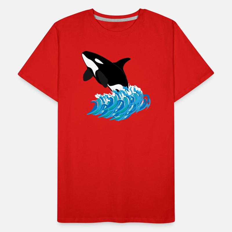 Orca-Druck Männer Premium Bio T-Shirt