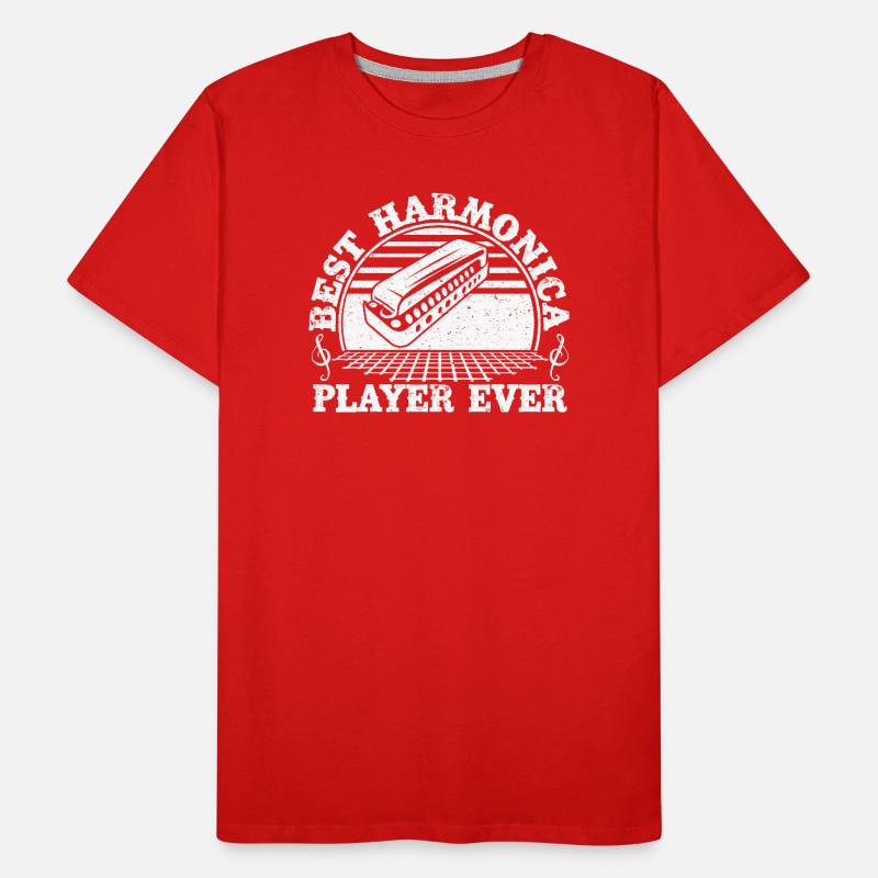 Harmonica Musican Best Player Ever Harmonica Men's Premium Organic T-Shirt