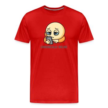 Chronic Online Kid - Men's Premium Organic T-Shirt - red - Front - Damien (186cm)