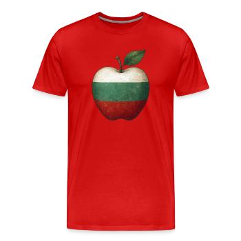 Bulgarie - T-shirt bio Premium Homme - rouge - Devant - Damien (186cm)