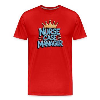 Pflegefachmanager – Koordination der Gesundheitsversorgung - Männer Premium Bio T-Shirt - Rot - Vorne - Damien (186cm)