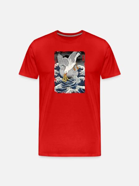 Seagulls steals Frieze Lustig - Men's Premium Organic T-Shirt - red