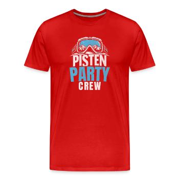Slopes Party Crew Après Ski - Men's Premium Organic T-Shirt - red - Front - Damien (186cm)
