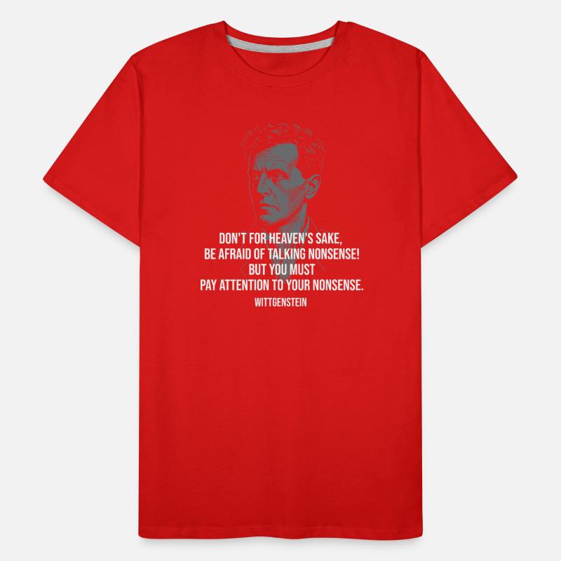 Citation absurde de Wittgenstein T-shirt bio Premium Homme