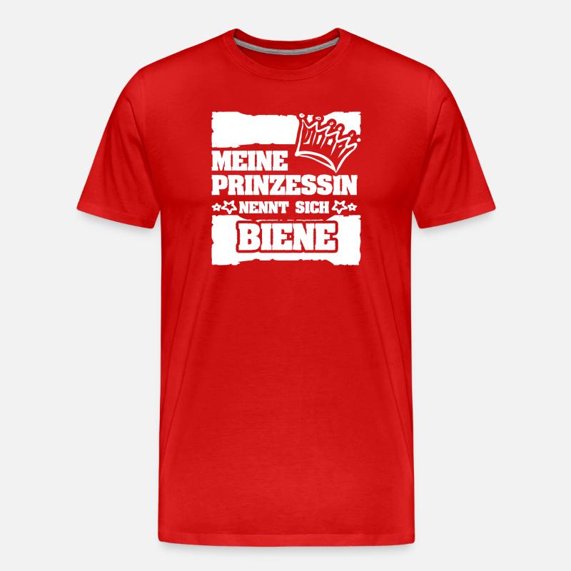 Maedchenname Biene - Männer Premium Bio T-Shirt - Rot