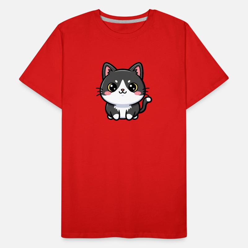 Chibi Cat Charm Men's Premium Organic T-Shirt
