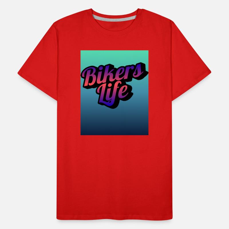 Biker Lebensgradient Männer Premium Bio T-Shirt