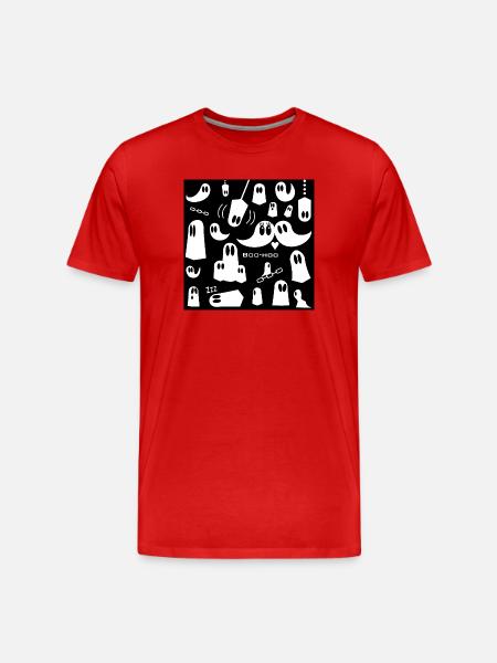 Ghosts - Men's Premium Organic T-Shirt - red