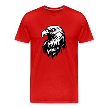 Imperial Eagle Line Style - Men's Premium Organic T-Shirt - red - Front - Damien (186cm)
