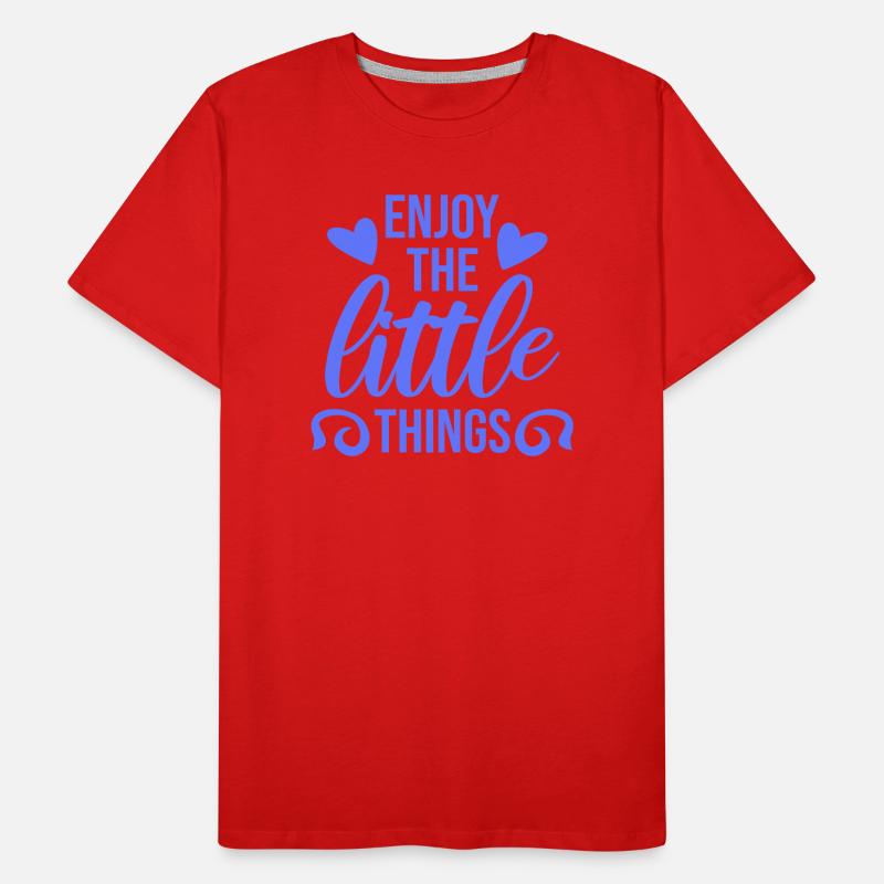 Enjoy The Little Things Gratitude Mindfulness Men's Premium Organic T-Shirt