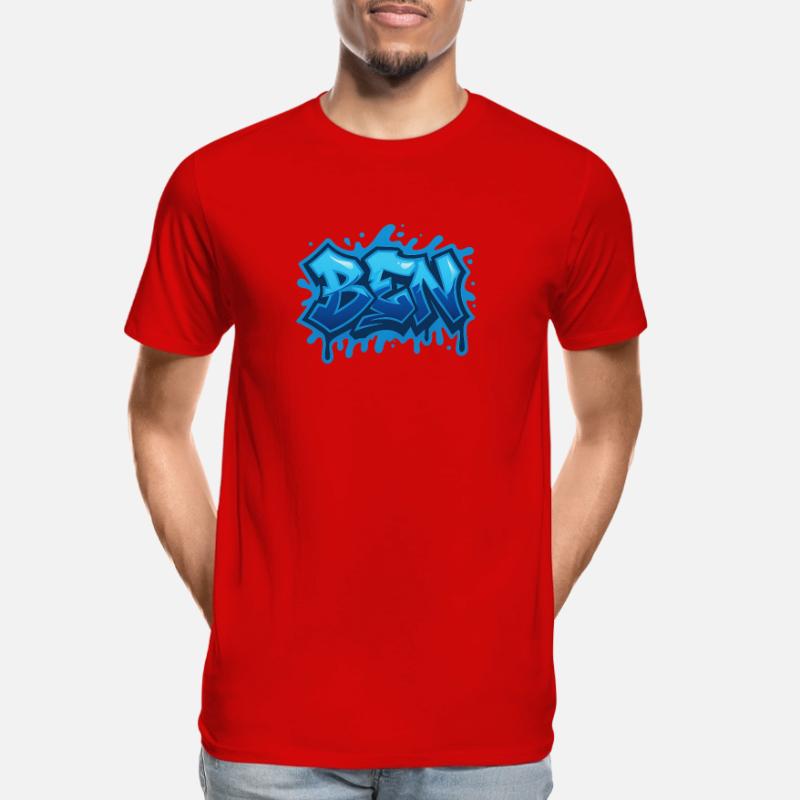 Graffiti BEN First name, ideal printable gift on t Men's Premium Organic T-Shirt