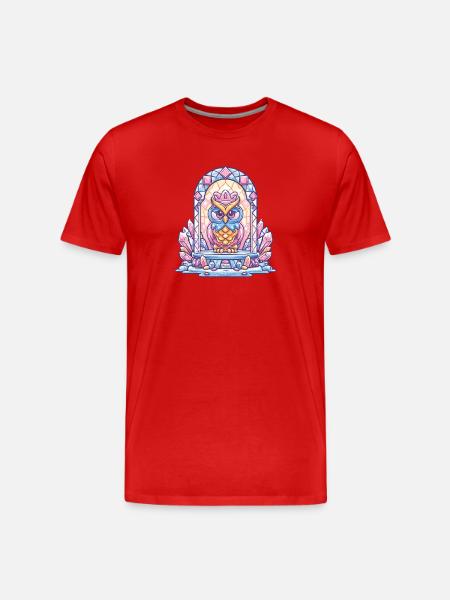 Crystal Owl Throne - Men's Premium Organic T-Shirt - red