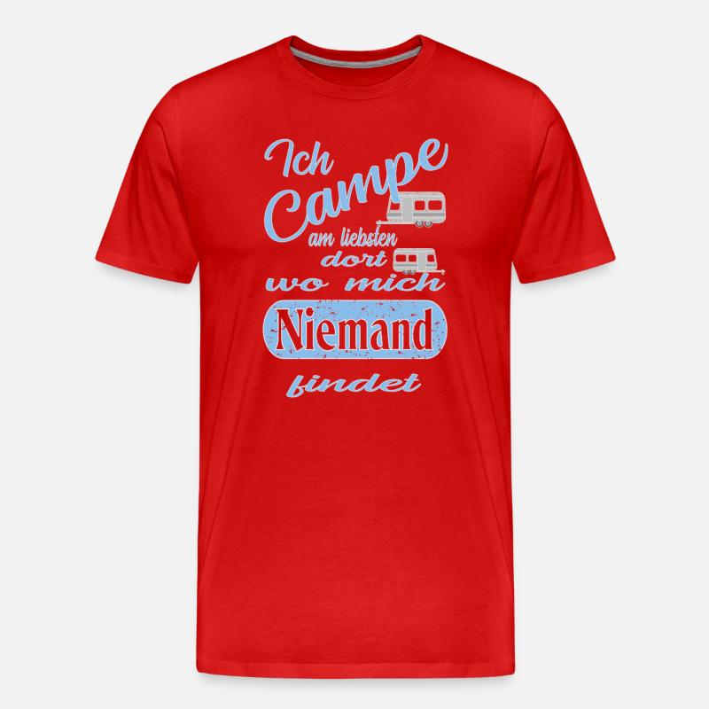 Camping - Männer Premium Bio T-Shirt - Rot