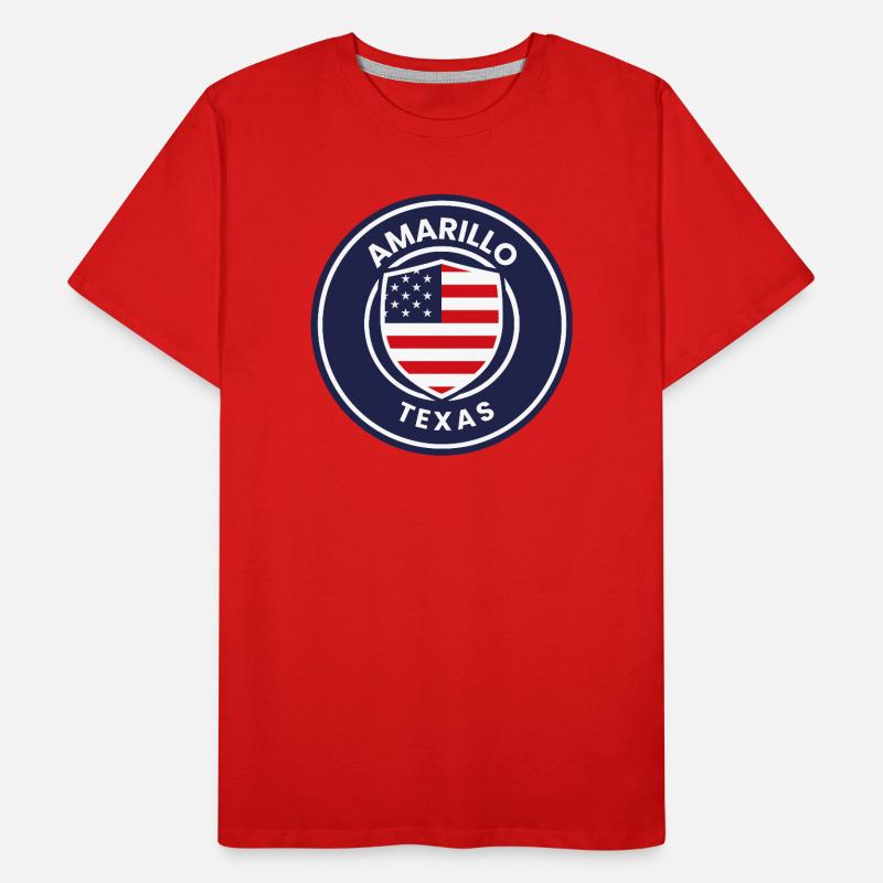 Texas Badge Amarillo Emblem Men's Premium Organic T-Shirt