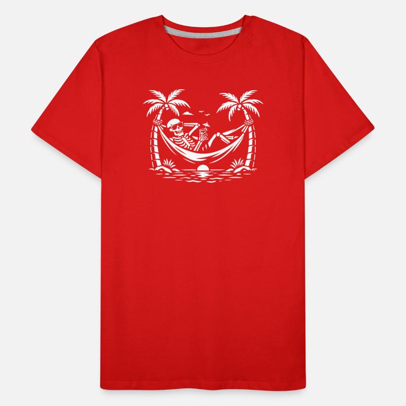 Skeleton Hammock Paradise Men's Premium Organic T-Shirt