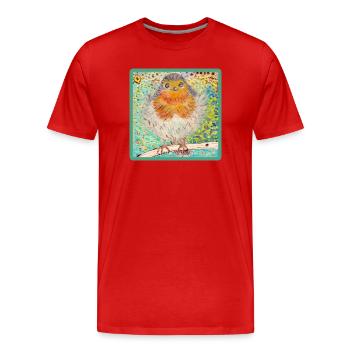 Robin - T-shirt bio Premium Homme - rouge - Devant - Damien (186cm)