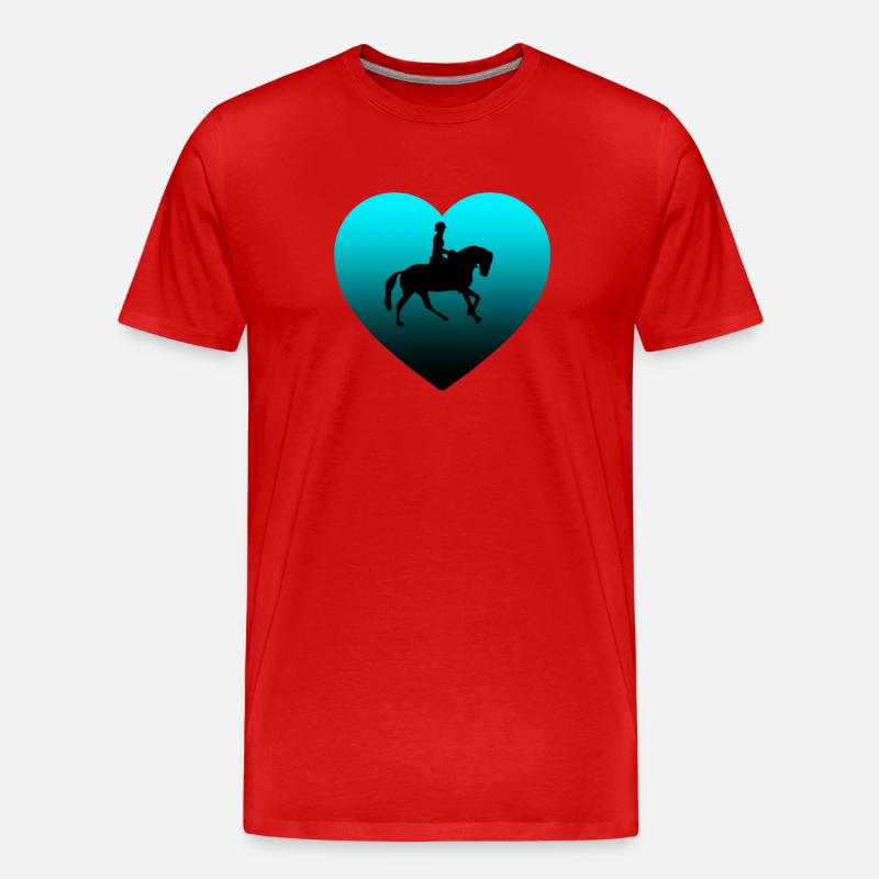 Pferde - Männer Premium Bio T-Shirt - Rot