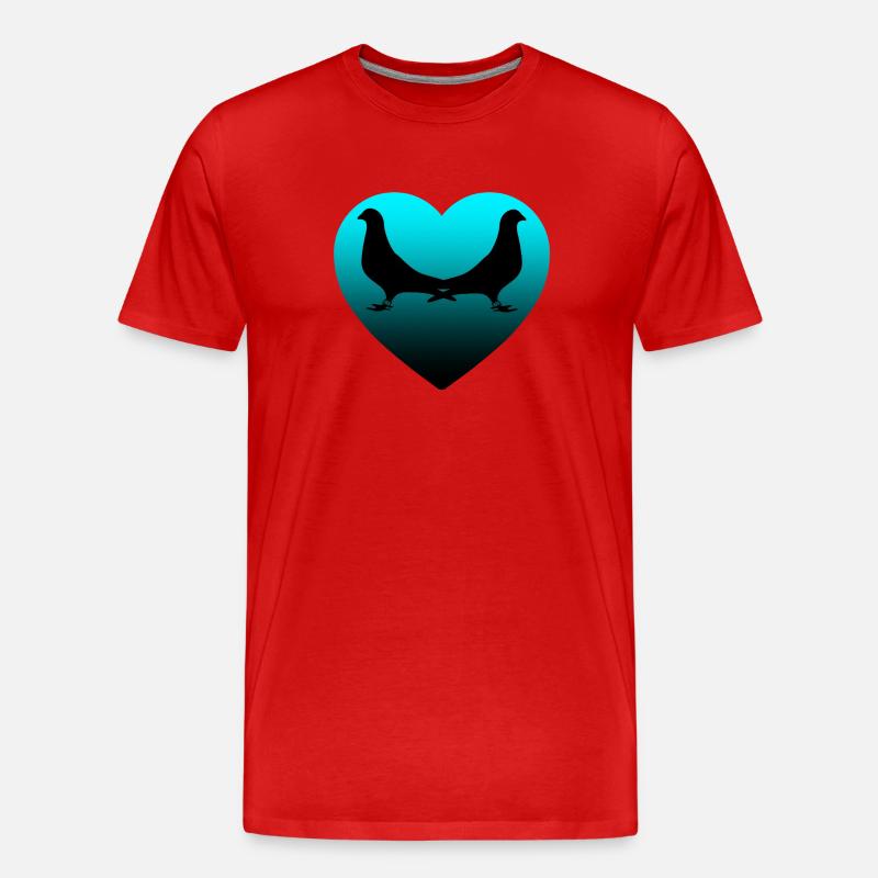 Tauben - Männer Premium Bio T-Shirt - Rot