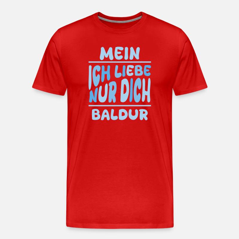 Mann Baldur - Männer Premium Bio T-Shirt - Rot