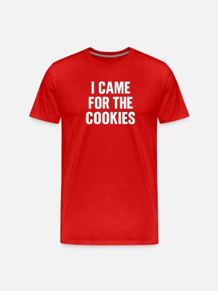 Je suis venu pour les biscuits - T-shirt bio Premium Homme - rouge
